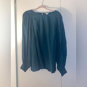 5. Ava & Viv long sleeve turquoise linen top (Size 1X) NWT